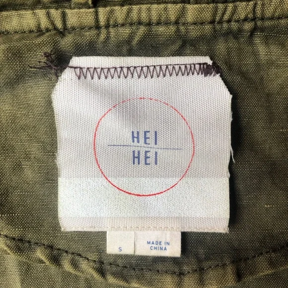 Anthropologie x Hei Hei Military Jacket Women’s Small Army Green Utility Lace - Picture 13 of 15